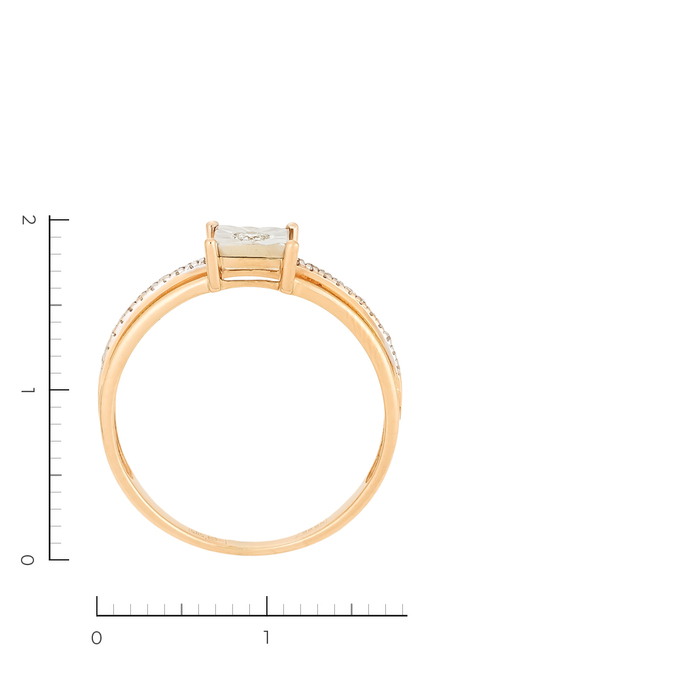 Кольцо из золота 585 пробы c 23 бриллиантами, Л 0910 7785 за 14320