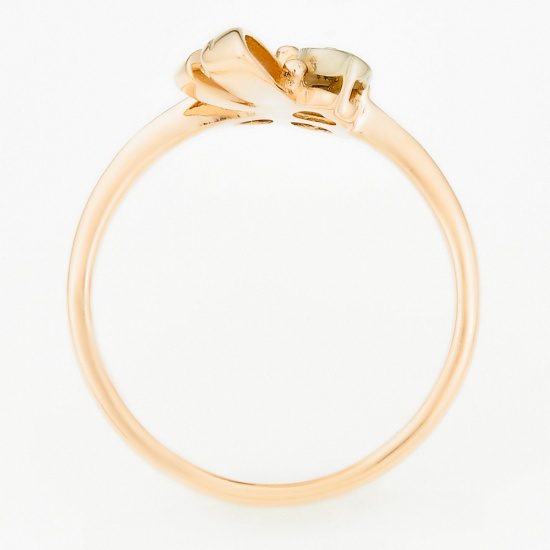 Кольцо из комбинированного золота 585 пробы c 3 бриллиантами, Л19092401 за 12600