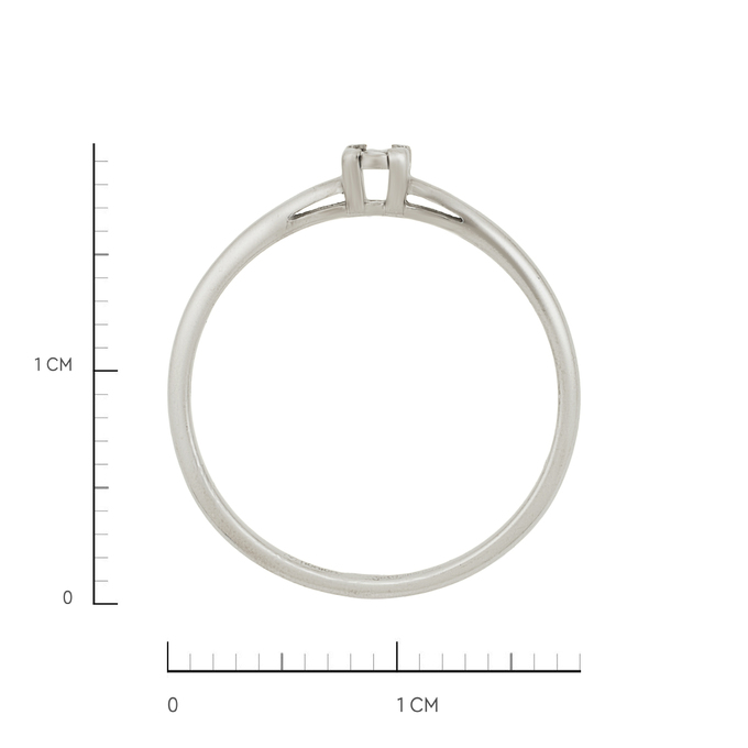 Кольцо из золота 585 пробы c бриллиантом, Л 0515 3738 за 11920