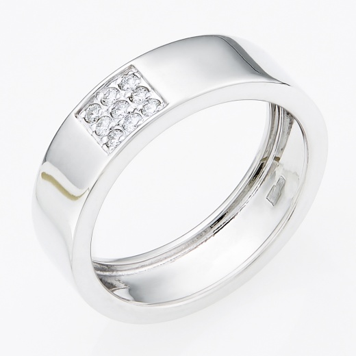 Купить кольцо из белого золота 585 пробы c 9 бриллиантами в Москве (арт.Л71011678) в интернет магазине Залог Успеха