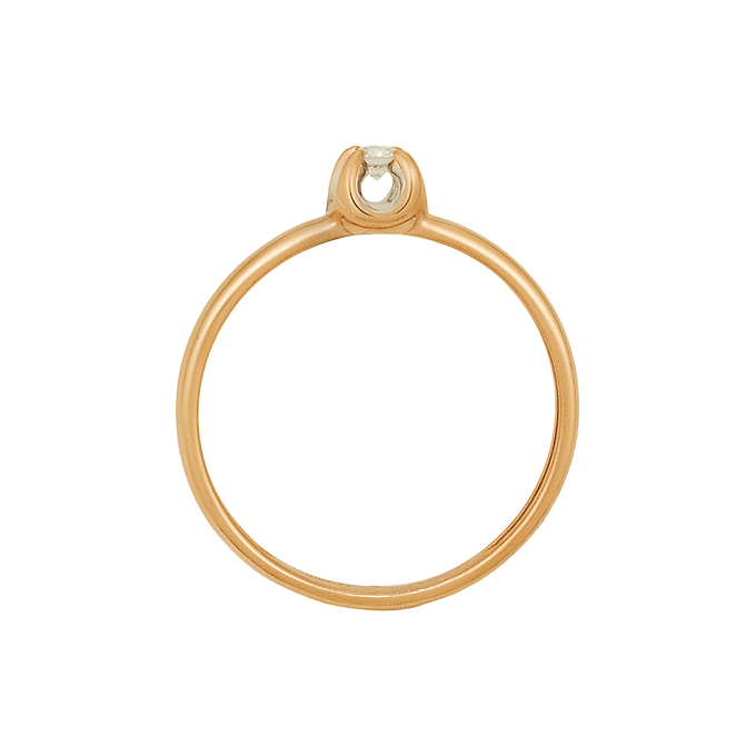 Кольцо из золота 585 пробы c бриллиантом