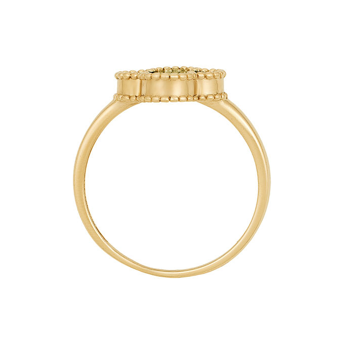 Кольцо из золота 585 пробы c малахитом