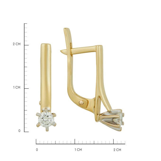 Серьги из золота 750 пробы c бриллиантами, Л 1208 0713 за 63500