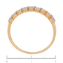 Кольцо из красного золота 585 пробы c 9 фианитами Л62016152 фото 3