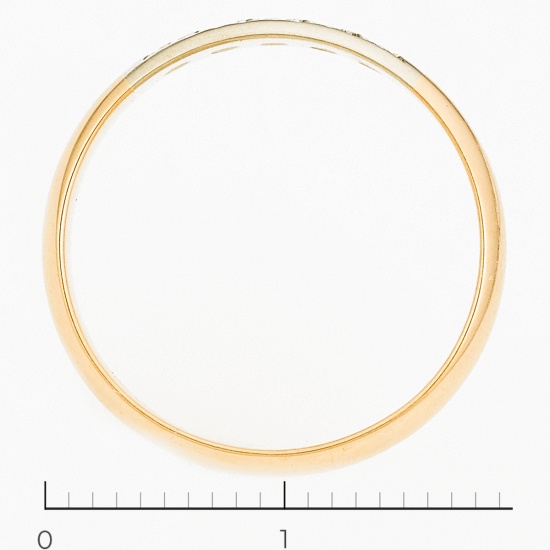 Кольцо из комбинированного золота 585 пробы c 5 бриллиантами, Л47084786 за 10140