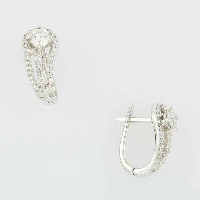 Серьги из золота 585 пробы с бриллиантами, Л 3605 2038 за 65300