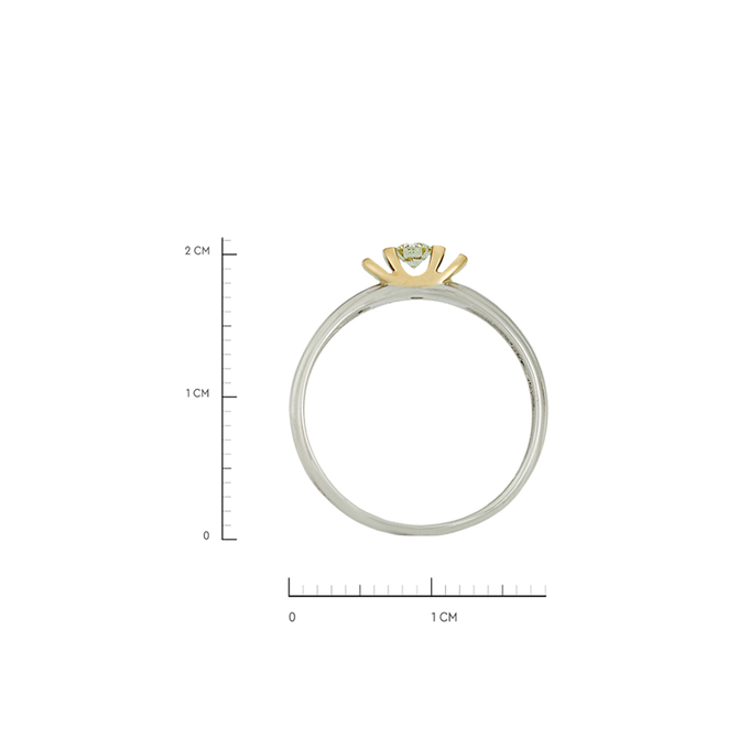 Кольцо из золота 750 пробы c бриллиантом, Л 4306 6123 за 30320