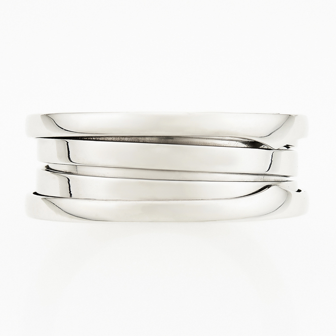 Кольцо золото, 750, 3 к.,10 гр. (чистый вес 10 гр.) со следами износа,  Bulgari B Zero 1 Three Row Band Ring