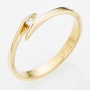 Кольцо из желтого золота 585 пробы c 1 бриллиантом Л39094113 фото 1