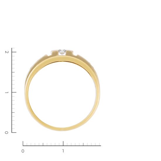 Кольцо из желтого золота 750 пробы c 7 бриллиантами, Л18112357 за 40530