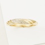 Кольцо из желтого золота 375 пробы c 20 упр. огр. бриллиантами 123489 фото 2