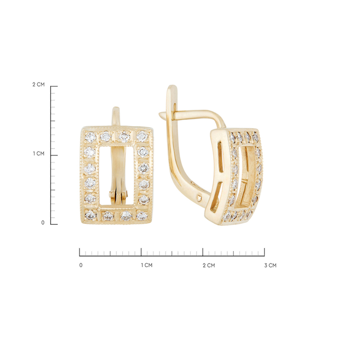 Серьги из золота 585 пробы c бриллиантами, К 0000 2949 за 69500