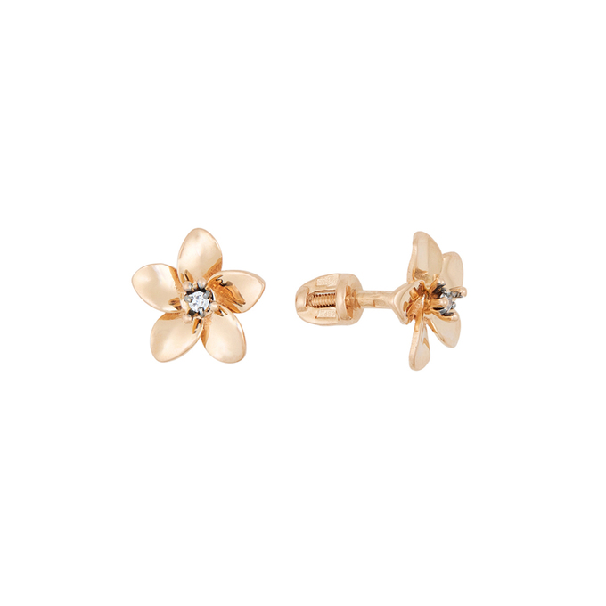 Серьги из золота 585 пробы c фианитами, Л 5206 9592 за 14000