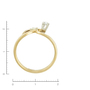 Кольцо из комбинированного золота 750 пробы c 1 бриллиантом Л24122069 фото 4