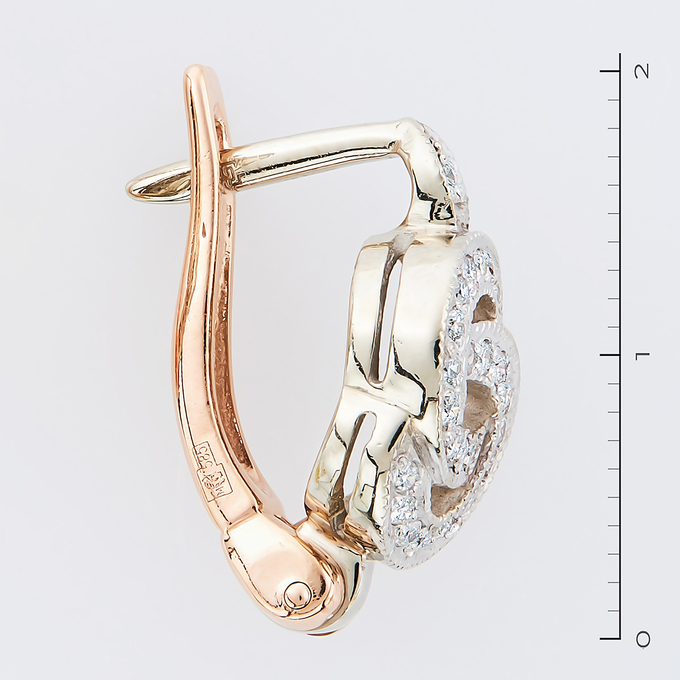 Серьги из золота 585 пробы c бриллиантами, Л 5803 2397 за 72160