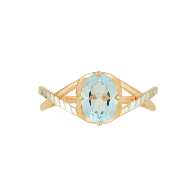 Кольцо из золота 585 пробы c топазом, Л 6002 4999 за 19200