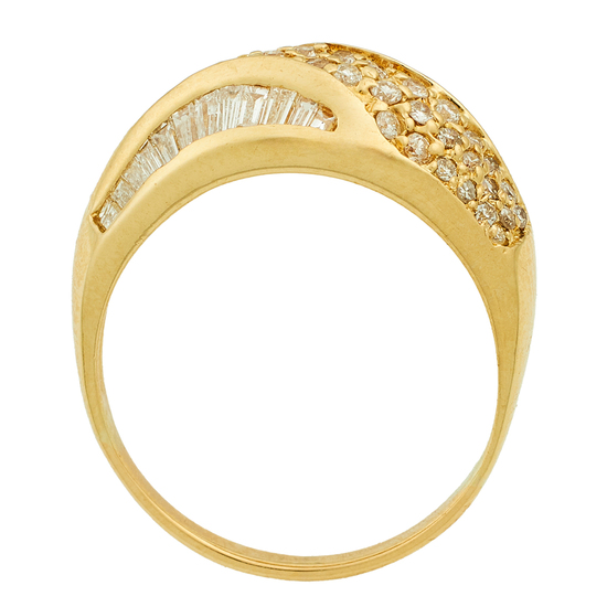 Кольцо из желтого золота 750 пробы c 68 бриллиантами, Л22087086 за 62900
