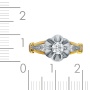 Кольцо из комбинированного золота 750 пробы c 1 бриллиантом Л09085715 фото 4