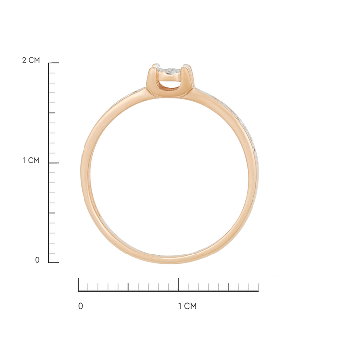 Кольцо из золота 585 пробы c бриллиантами, Л 0616 7750 за 20720