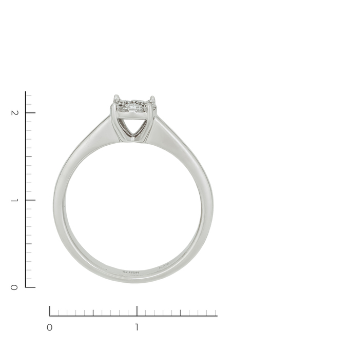 Кольцо из белого золота 585 пробы c 9 бриллиантами, Л 5703 2114 за 35920