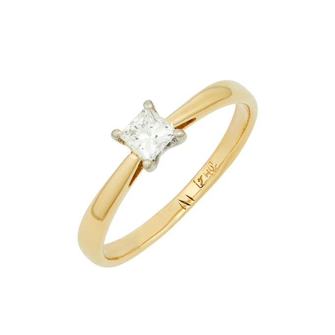 Кольцо из золота 750 пробы c бриллиантом, Л 3309 6542 за 67900