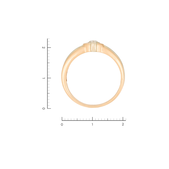 Кольцо из золота 585 пробы c 1 бриллиантом, Л 2508 3088 за 69520