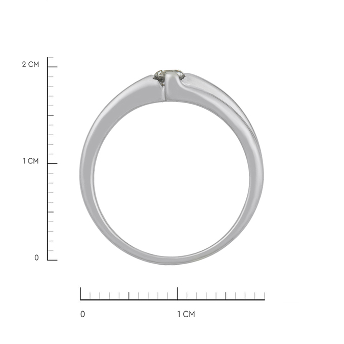 Кольцо из золота 585 пробы c бриллиантом, Л 7502 8034 за 33530