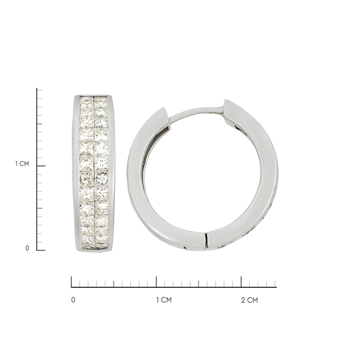 Серьги из золота 750 пробы с бриллиантами, Ц О007 4141 за 150000
