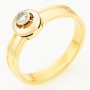 Кольцо из комбинированного золота 585 пробы c 1 бриллиантом Л54047374 фото 1