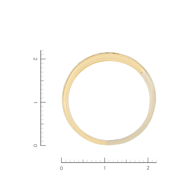 Кольцо из комбинированного золота 585 пробы c 12 бриллиантами, Л 6101 6600 за 53520