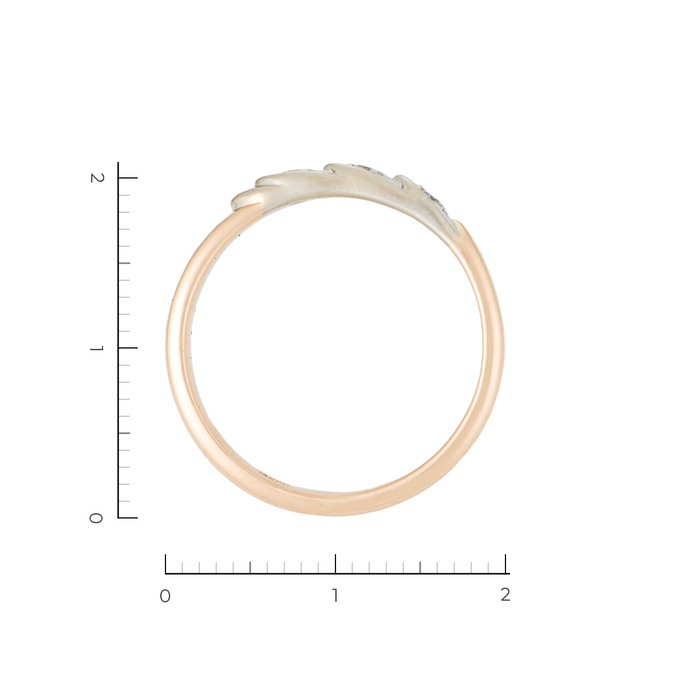Кольцо из золота 585 пробы c 3 бриллиантами, Л 7302 6955 за 25830
