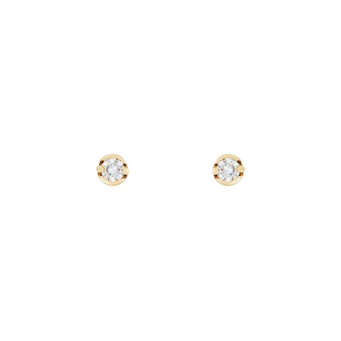 Серьга из золота 585 пробы c 1 бриллиантом