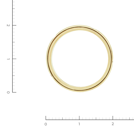 Кольцо из желтого золота 585 пробы c 5 бриллиантами, Л28087463 за 16250