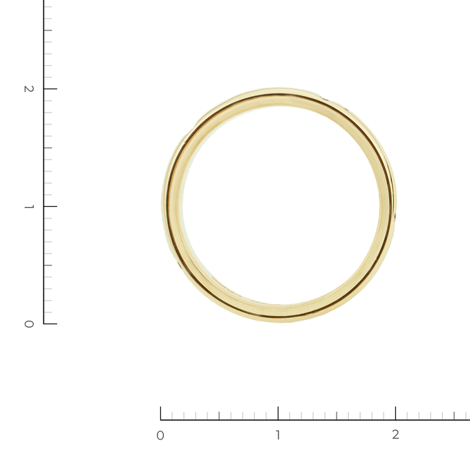 Кольцо из желтого золота 585 пробы c 5 бриллиантами
