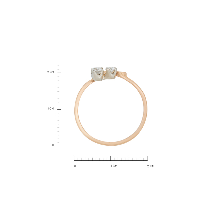 Кольцо из золота 585 пробы c бриллиантами, Л 1208 5114 за 54000