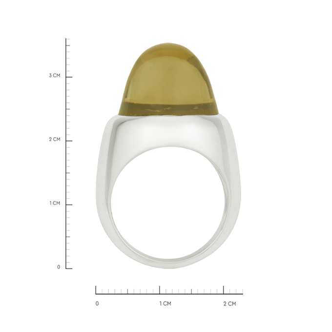 Кольцо из золота 585 пробы c цитрином, Л 2415 3775 за 161490