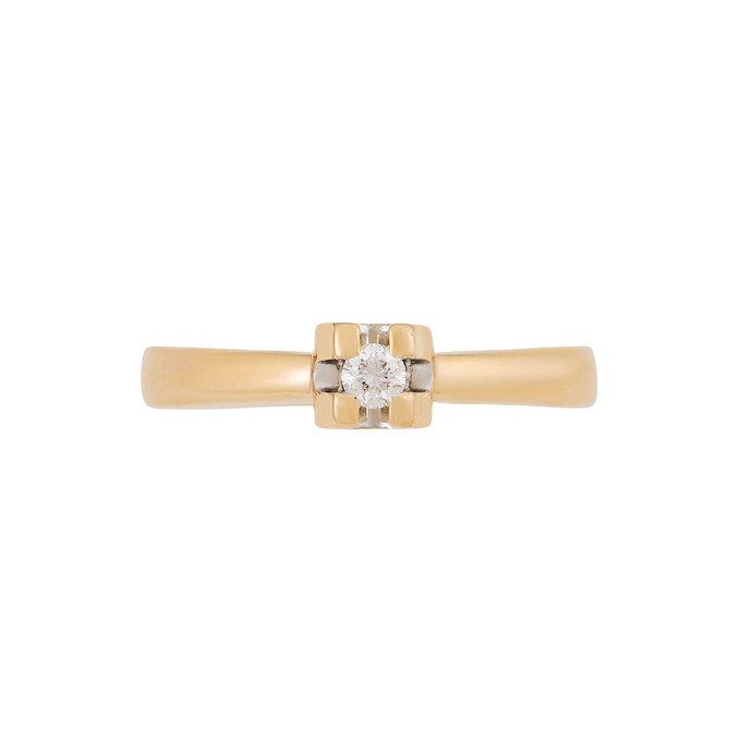 Кольцо из золота 585 пробы c бриллиантом, Л 6602 7193 за 25500