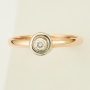 Кольцо из комбинированного золота 585 пробы c 1 бриллиантом Л23143425 фото 2