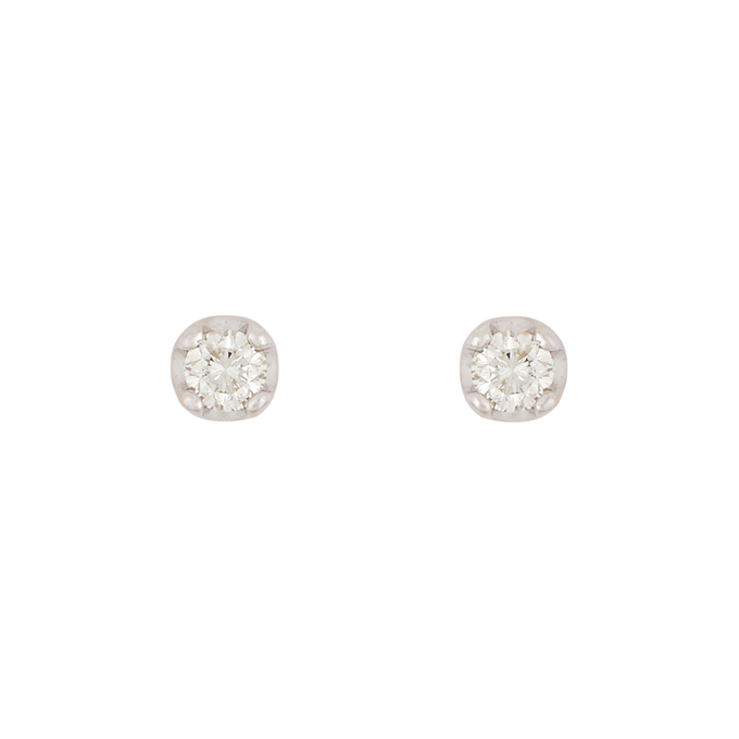Серьга из золота 585 пробы c 1 бриллиантом
