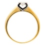 Кольцо из комбинированного золота 585 пробы c 1 бриллиантом Л20066099 фото 2