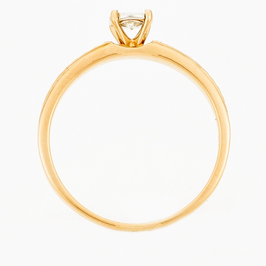Кольцо из комбинированного золота 585 пробы c 1 бриллиантом, Л11147522 за 9160