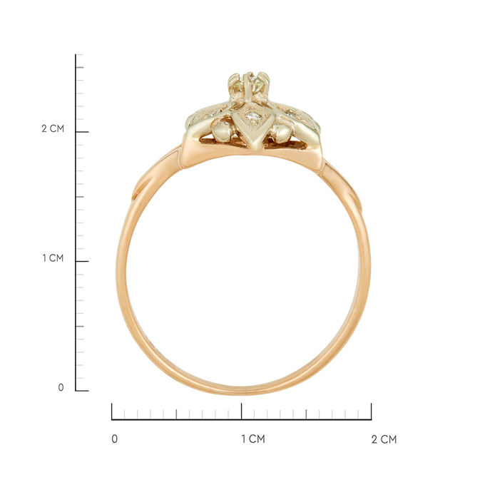 Кольцо из золота 585 пробы c бриллиантами, Л 0808 7827 за 44730