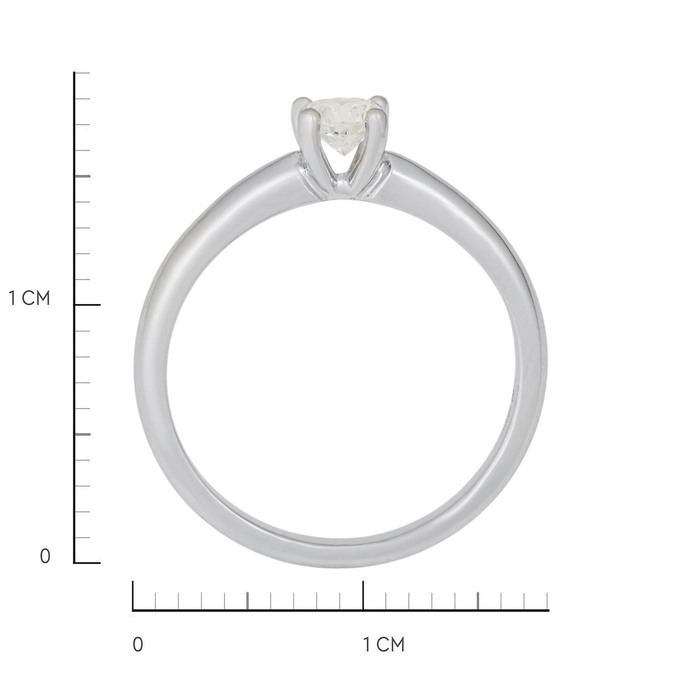 Кольцо из золота 585 пробы c бриллиантом, Л 7303 5426 за 59000