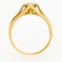 Кольцо из желтого золота 750 пробы c 1 бриллиантом Л08072120 фото 3