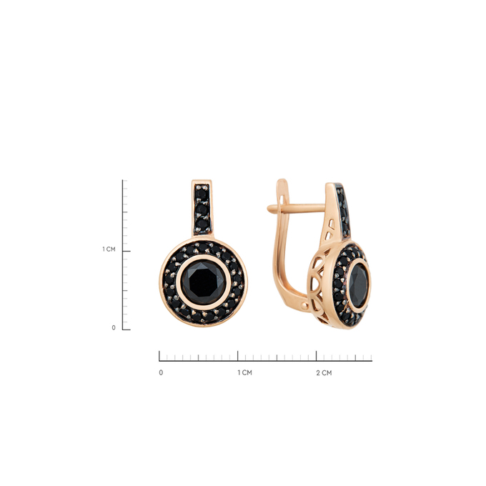 Серьги из золота 585 пробы c синтетическими камнями, К 0000 3485 за 49300
