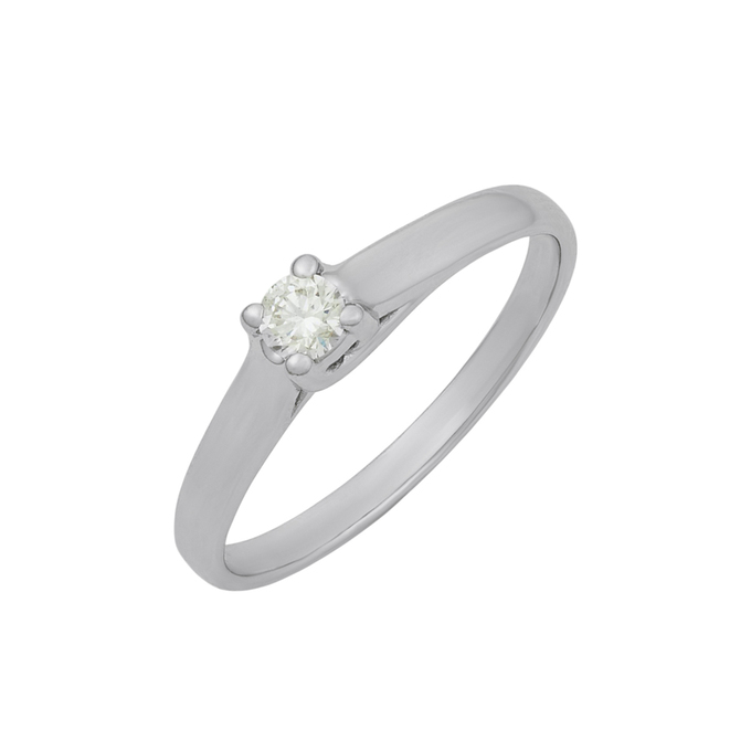 Кольцо из золота 585 пробы c бриллиантом