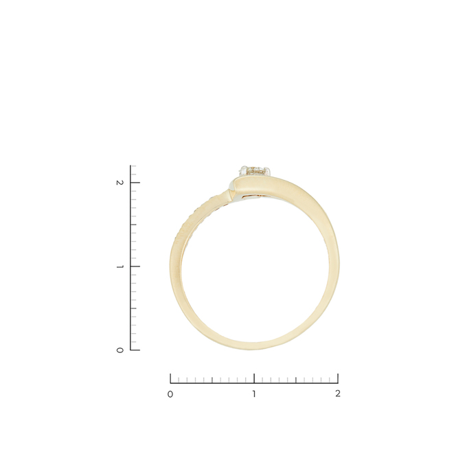 Кольцо из золота 585 пробы c 8 бриллиантами, Л 4709 7840 за 25520