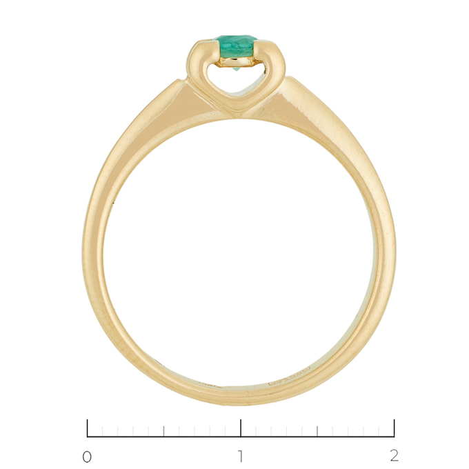 Кольцо из золота 585 пробы c 1 изумрудом, Л 4709 4524 за 22140