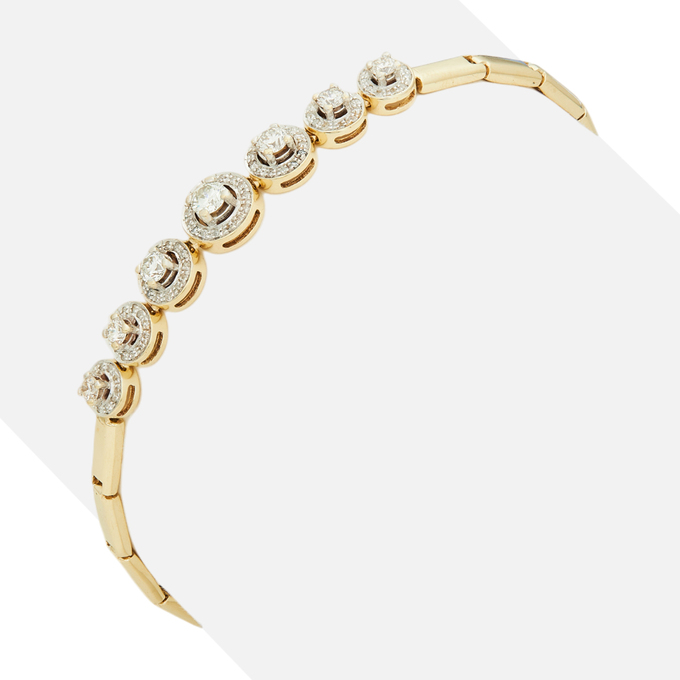 Браслет из золота 585 пробы c бриллиантами