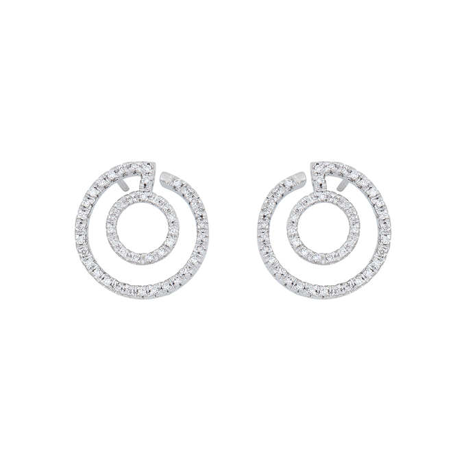 Серьги из золота 750 пробы c бриллиантами, Ц О007 0531 за 86310